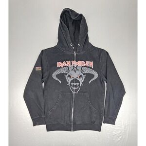 Iron Maiden Concert Hoodie Mens Medium Black Legacy of Beast Tour Official Merch